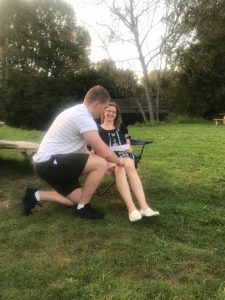 Aaron and Eva practise their examination technique in Covid-safe conditions over the summer, under the supervision of Somerville's Tutor in Clinical Medicine, Dr Helen Ashdown.