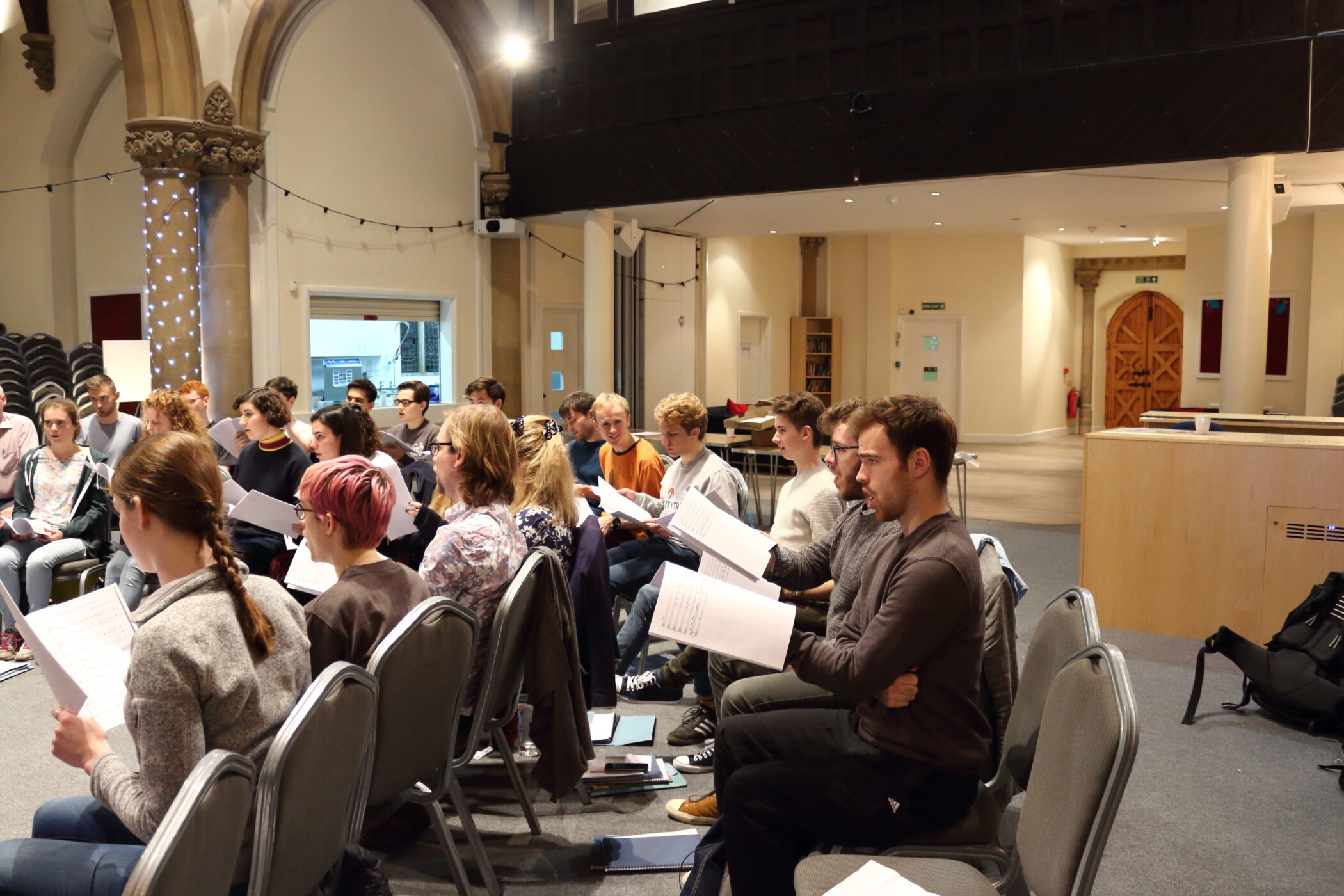 About Chapel Choir Tour India Tour in rehearsal