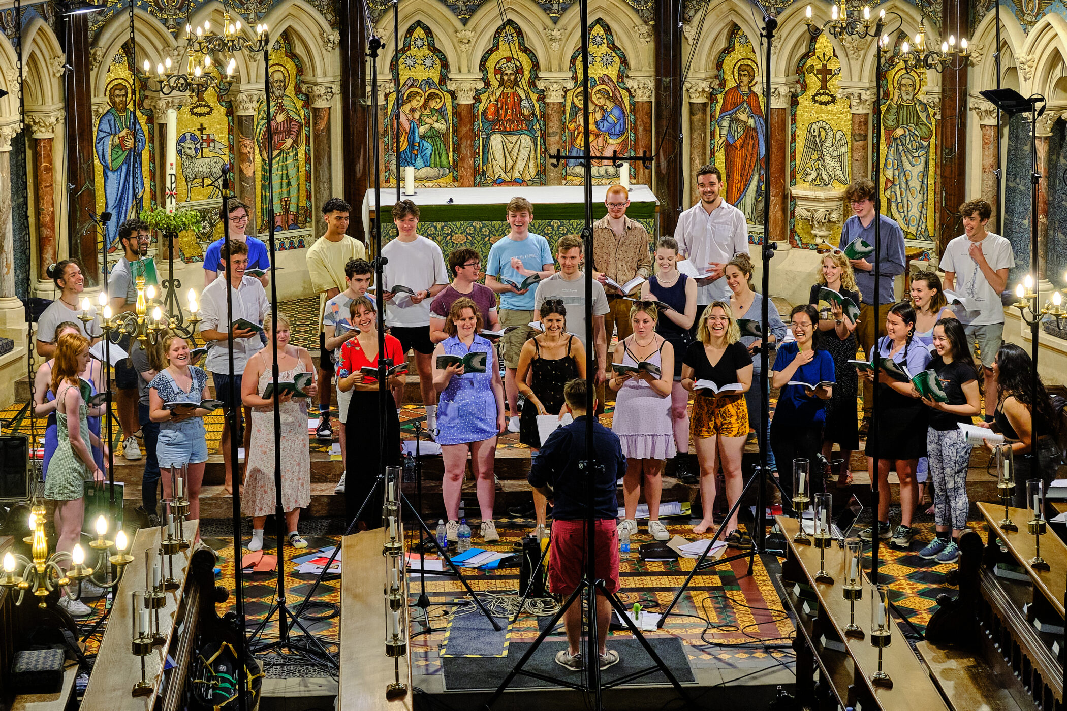 Somerville Choir record their new disk, The Dawn of Grace, due for release Christmas 2022. Photo (c) Hugh Warwick
