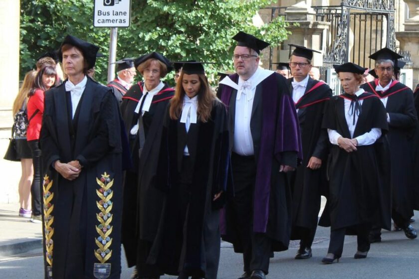 Heads of the Oxford Colleges attending the Proclamation of Charles III, led by Vice-Chancellor Louise Richardson, 11th September 2022.