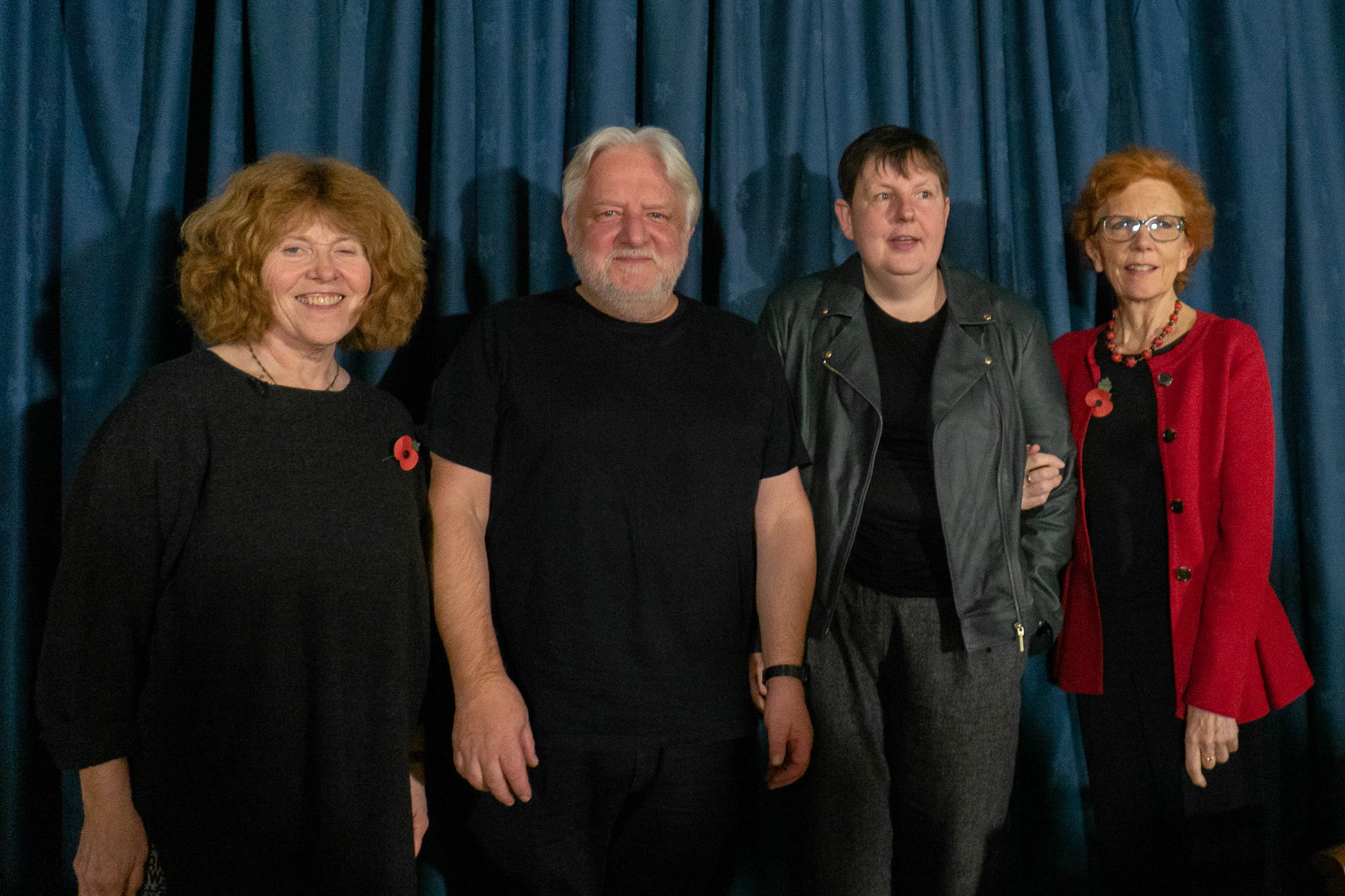 The speakers and hosts of our celebration of Shakespeare's first folio event.

From left to right: Professor Fiona Stafford, Sir Simon Russell Beale, Professor Emma Smith, Principal Jan Royall