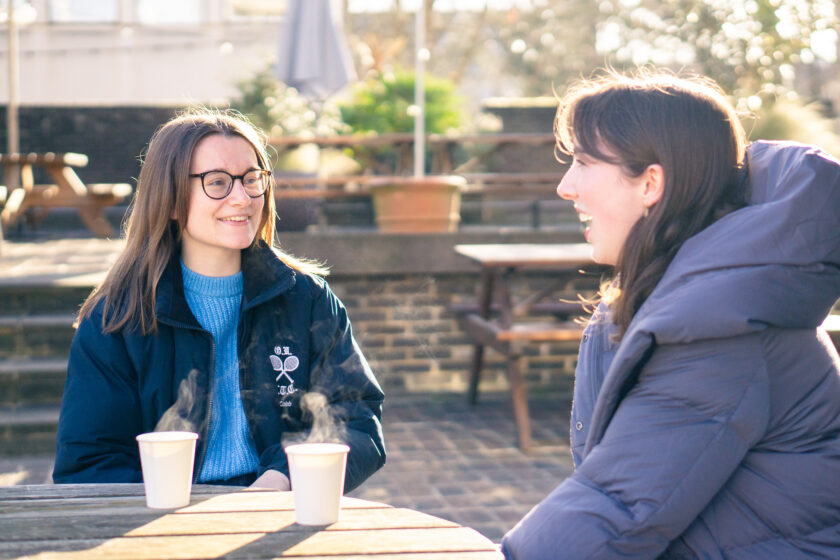 Holly Cobb in conversation with Somerville College's Access and Inreach Officer, Orlá Lavery