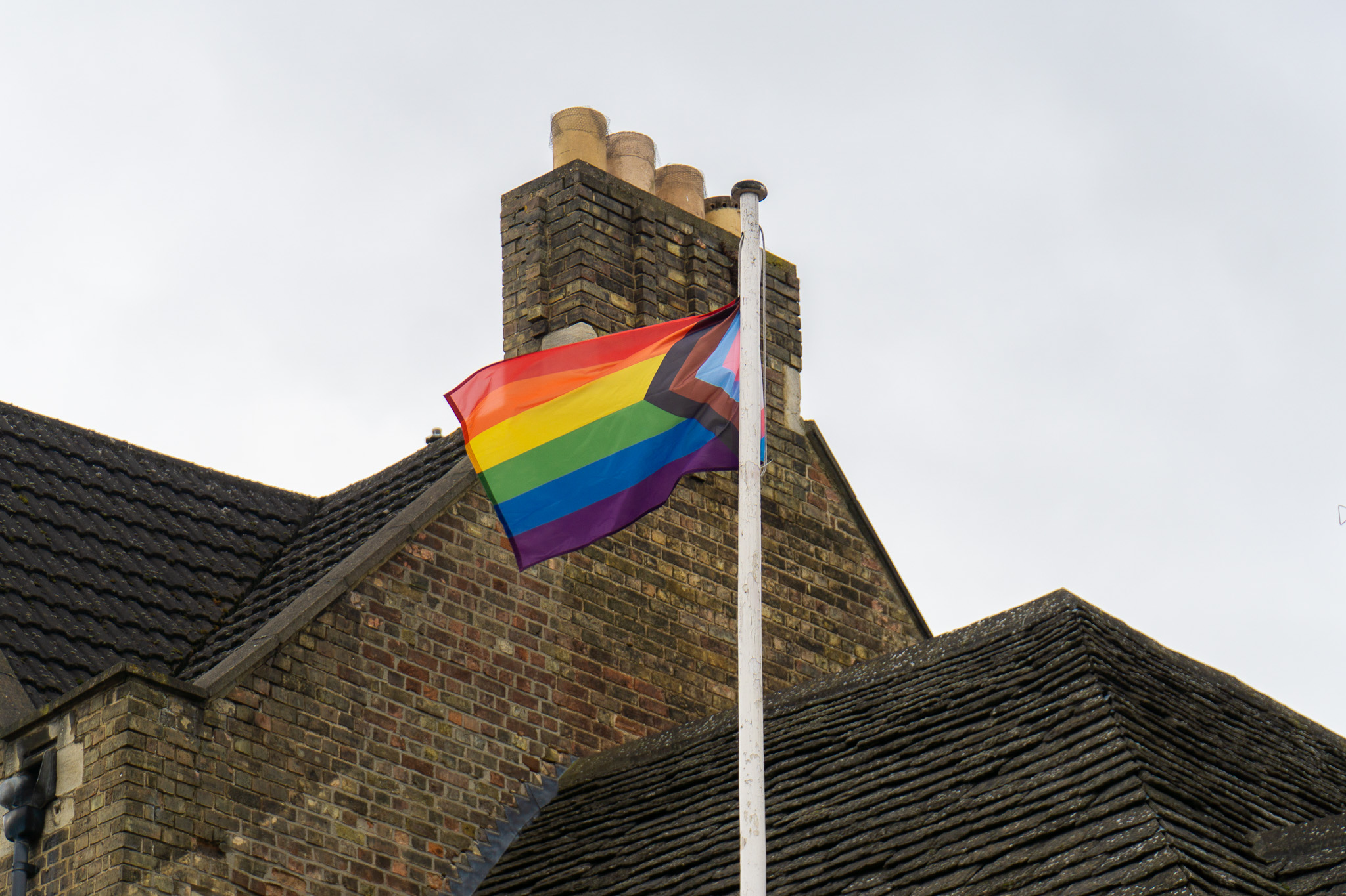 Pride flag LGBTQ history month 2023