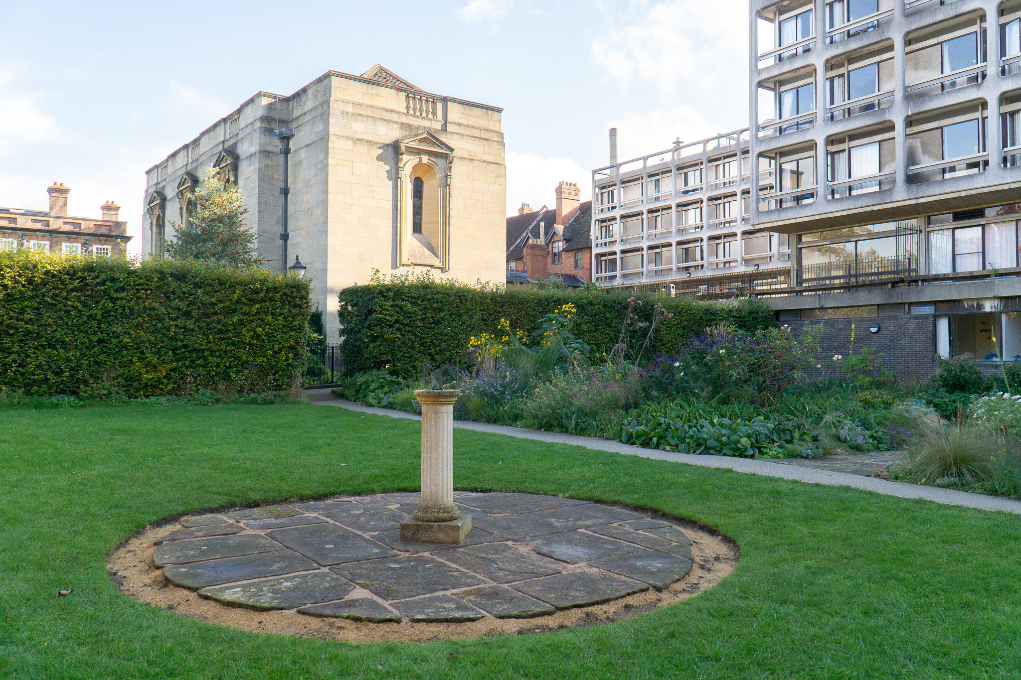 One of our recent projects has been to renovate the sundial patio, which we have lifted and relaid ready for the planting of a lavendar bed later in the year. The sundial was commissioned by the college in 1926 to commemorate our founding Principal, Madeleine Shaw Lefevre.
