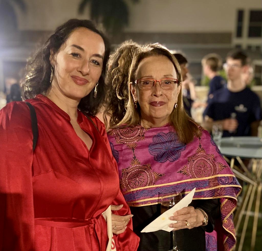 Development Director Sara Kalim with Dr Pheroza Godrej