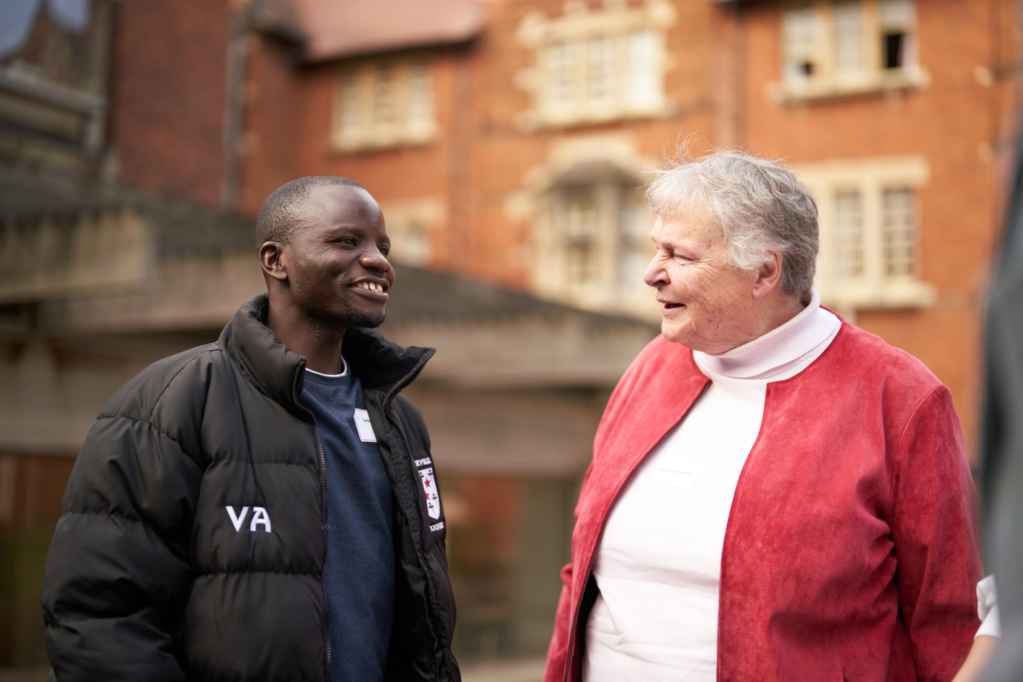 Sanctuary Scholar Samson Polio and a Somerville alumna