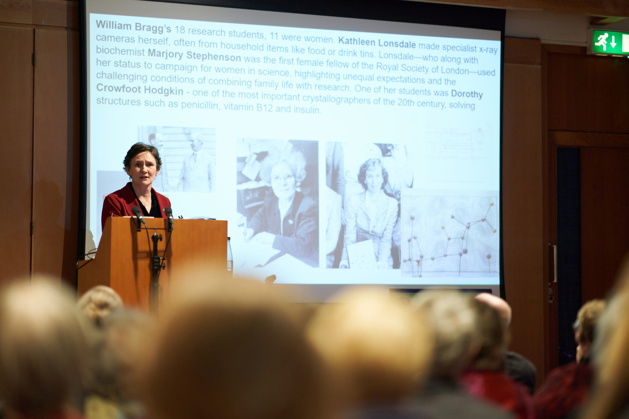 Prof Tracey delivering her lecture at the Dorothy Hodgkin Memorial Lecture 2024