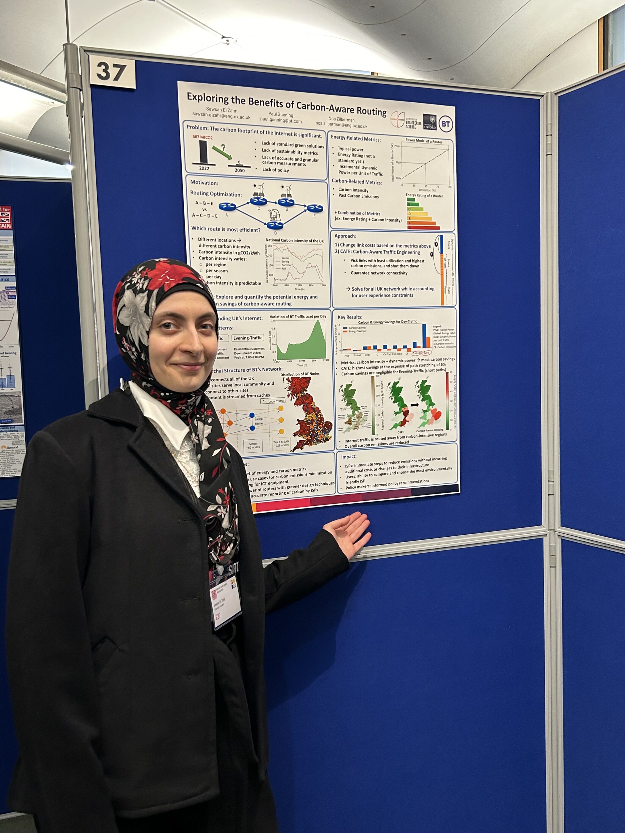 Sawsan El-Zahr_with her poster in HoL