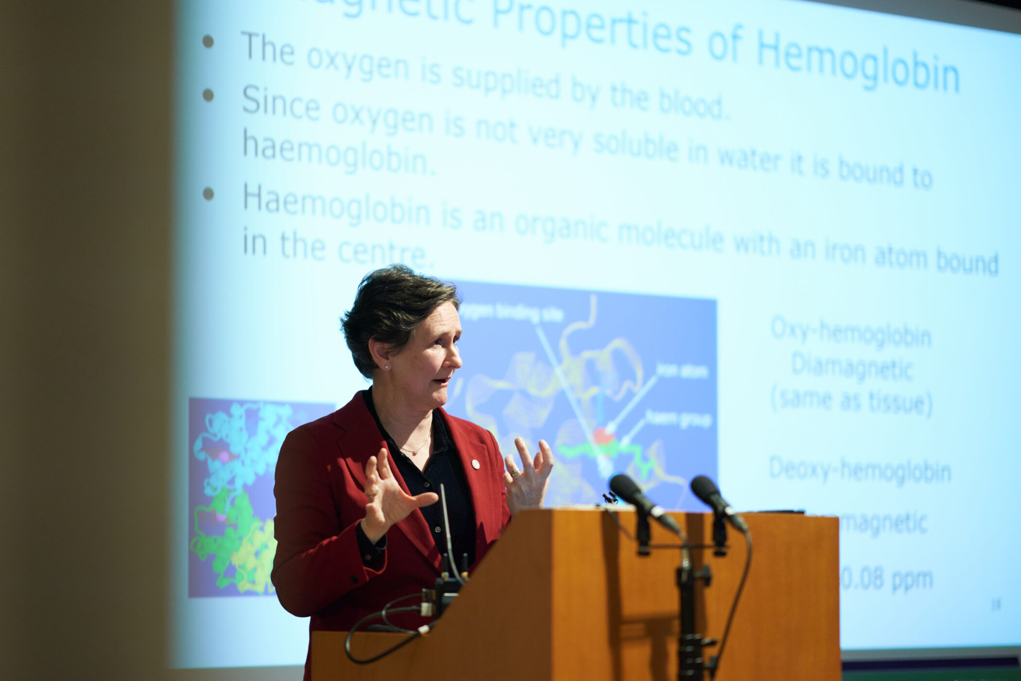 Prof Tracey delivering her lecture at the Dorothy Hodgkin Memorial Lecture 2024