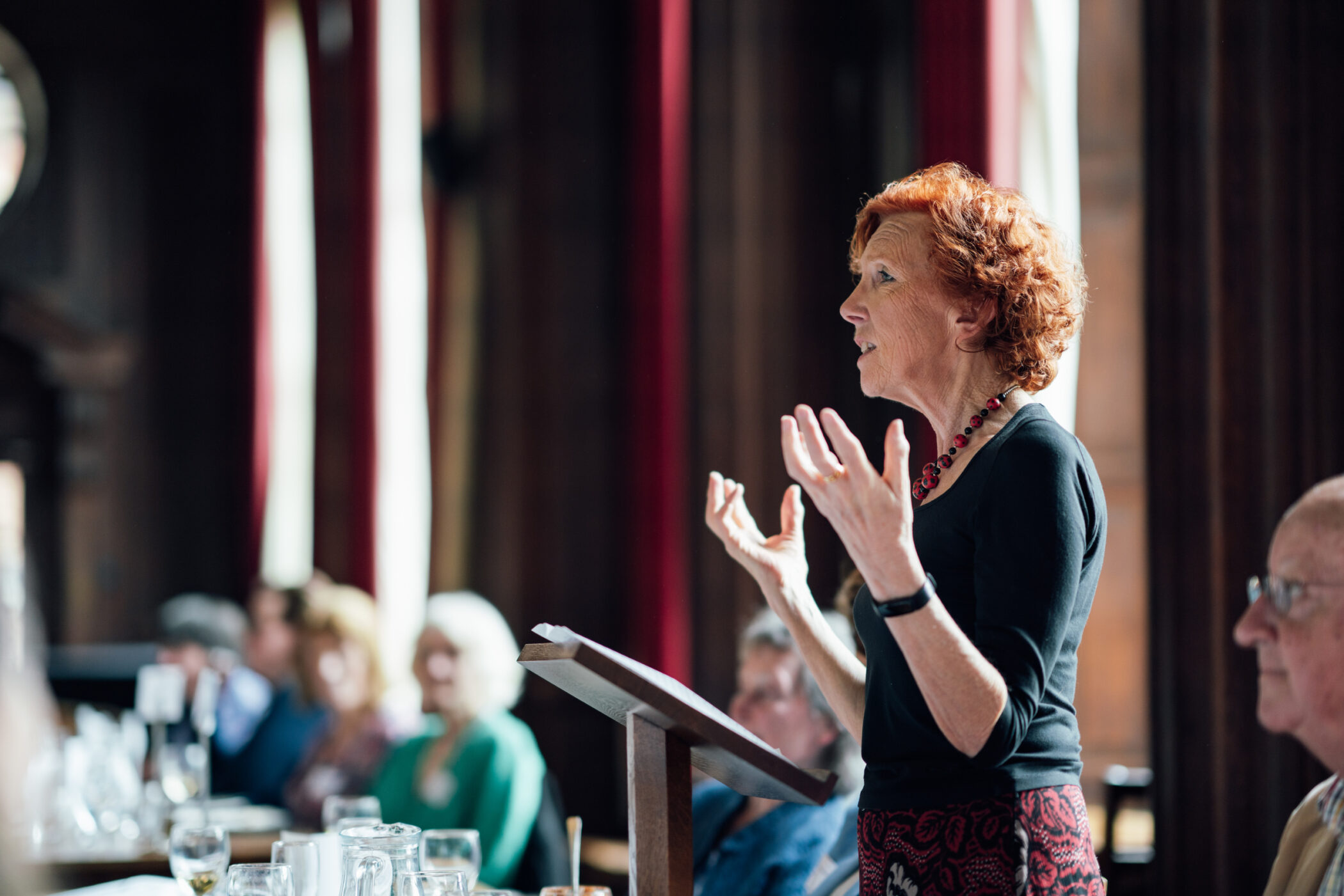 Principal Jan Royall speaks at the Penrose Society Luncheon 2024