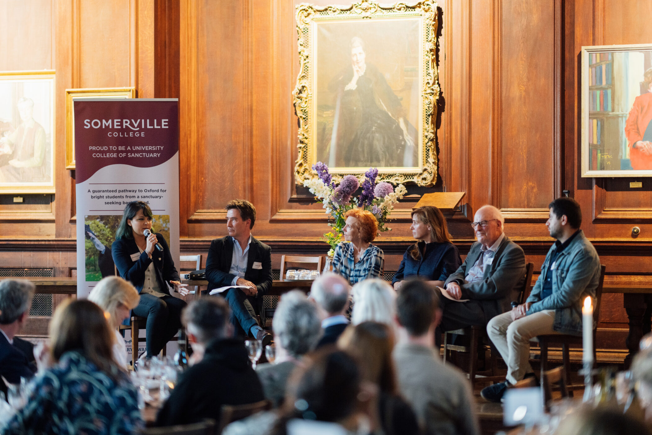 One Life: The event occurred in Somerville College's Hall, surrounded by the portraits of former women principals