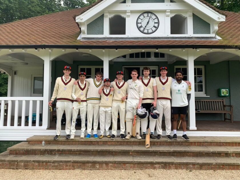 Somerville College Cricket Club after their historic win