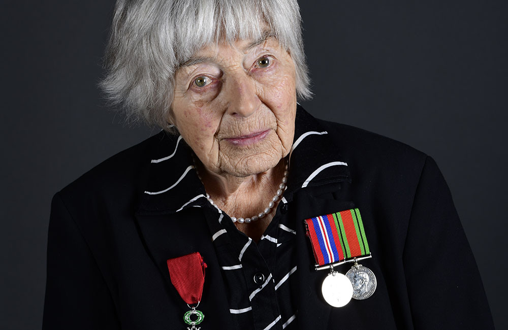 Patricia Owtram, who was in June 2019 awarded the Légion d'honneur, France's highest military order of merit