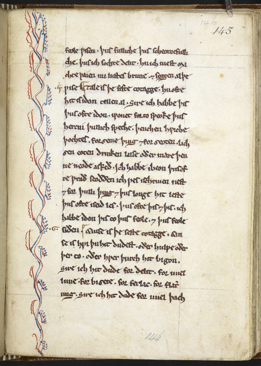 Ancrene Wisse. London, British Library, Cotton MS Cleopatra C VI, f. 146r