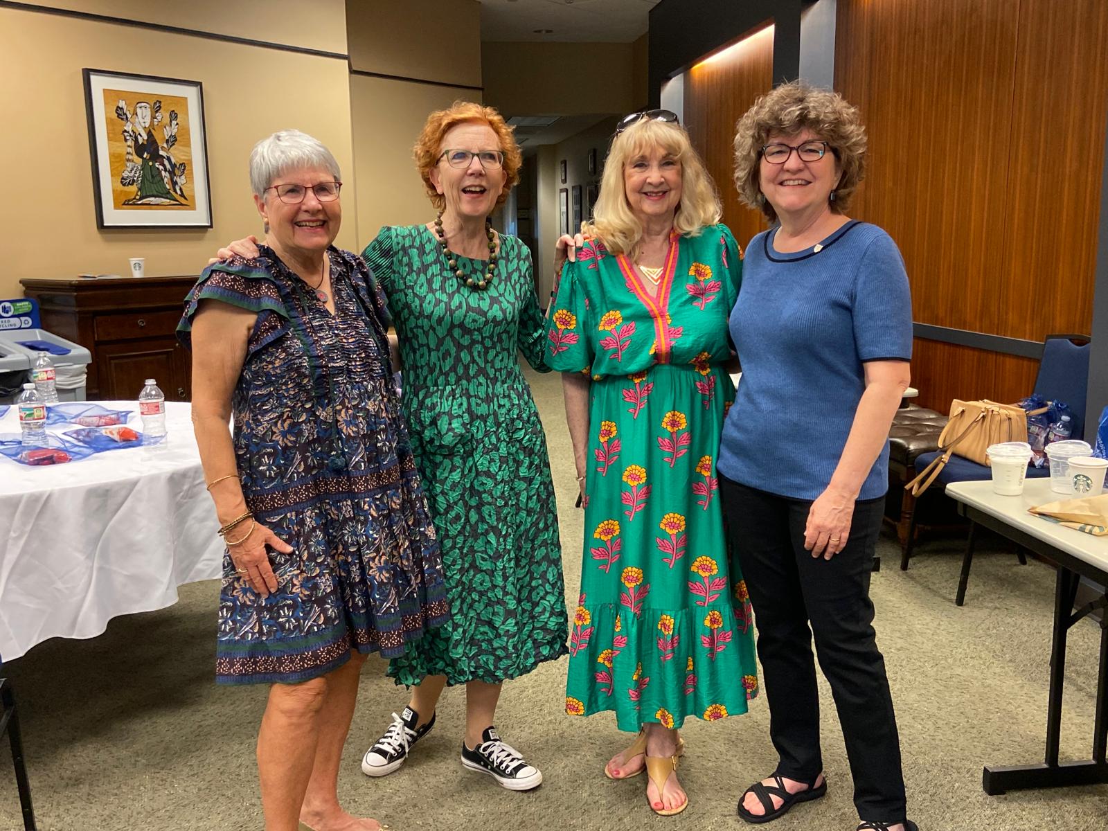 Jan with Phyllis Hibbs and Nancy Brown and Terry Slesinski-Wykowski of the Houston Oxford Society