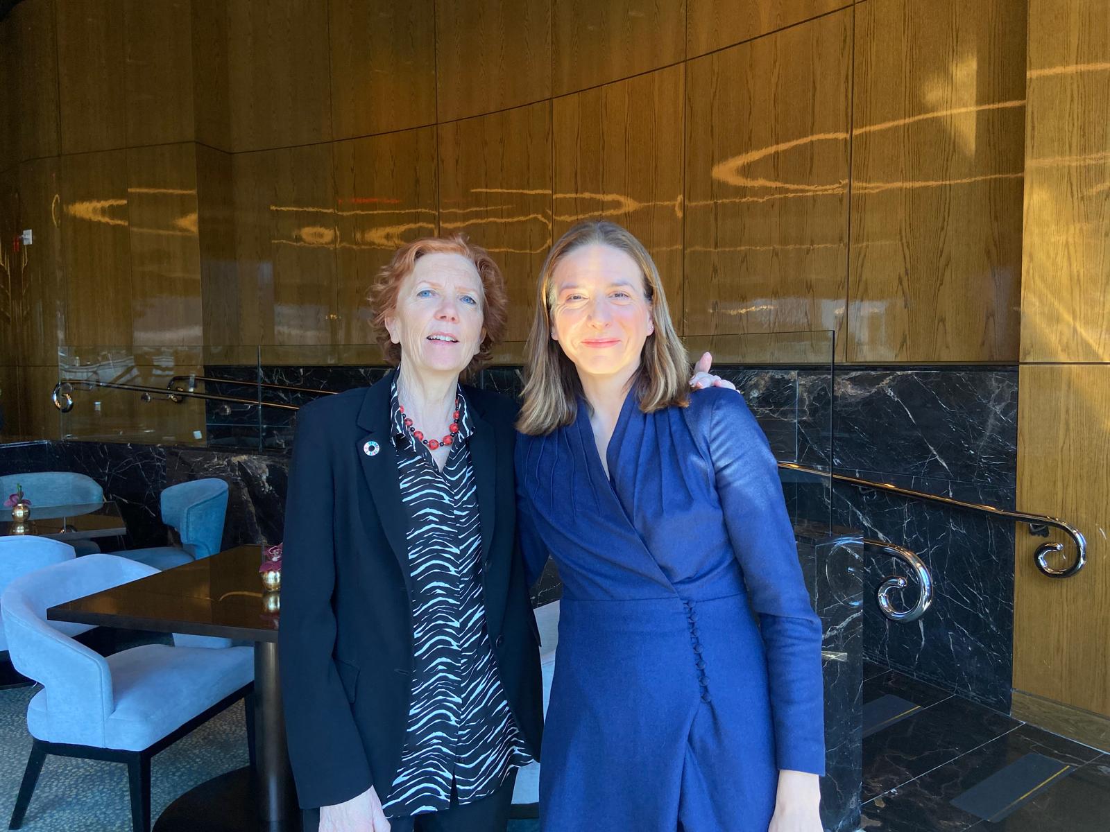 Jan with alumna Isobel Grodd