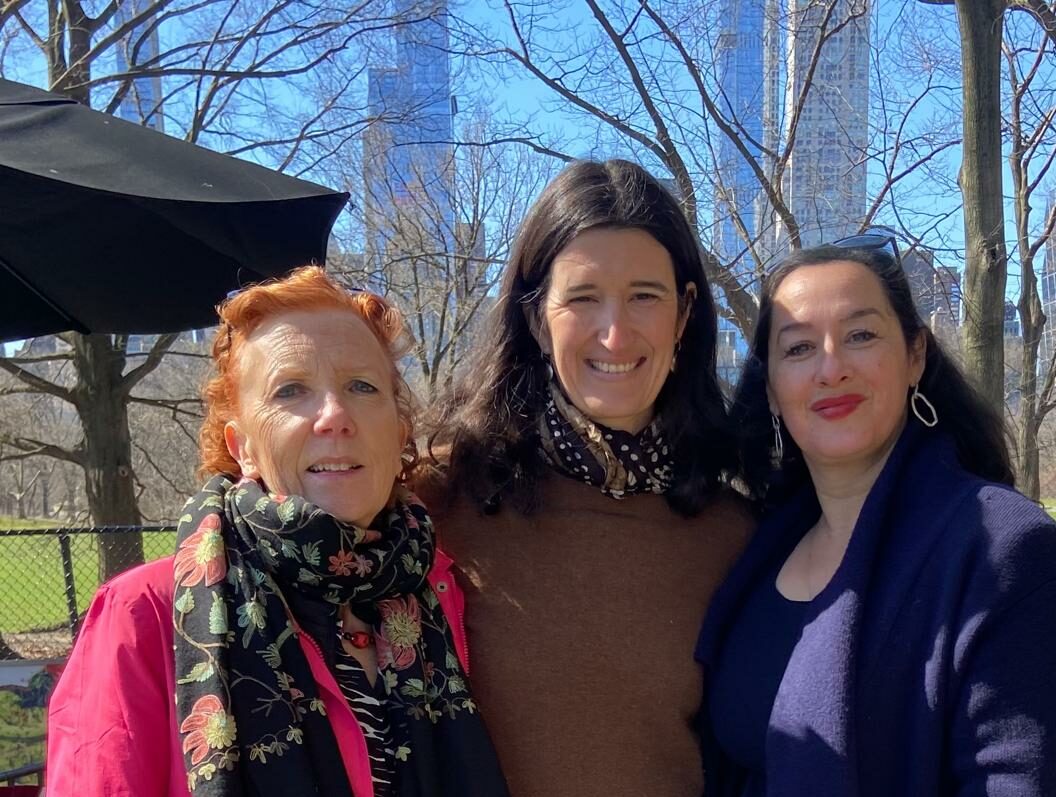 Jan and Sara with alumna Emily Harvey