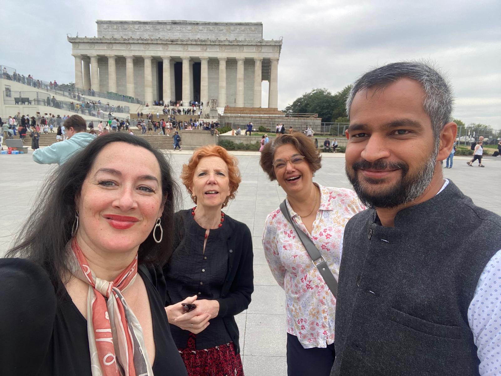 Jan, Sara, Nermeen and OICSD alumnus Gaurav Dubey