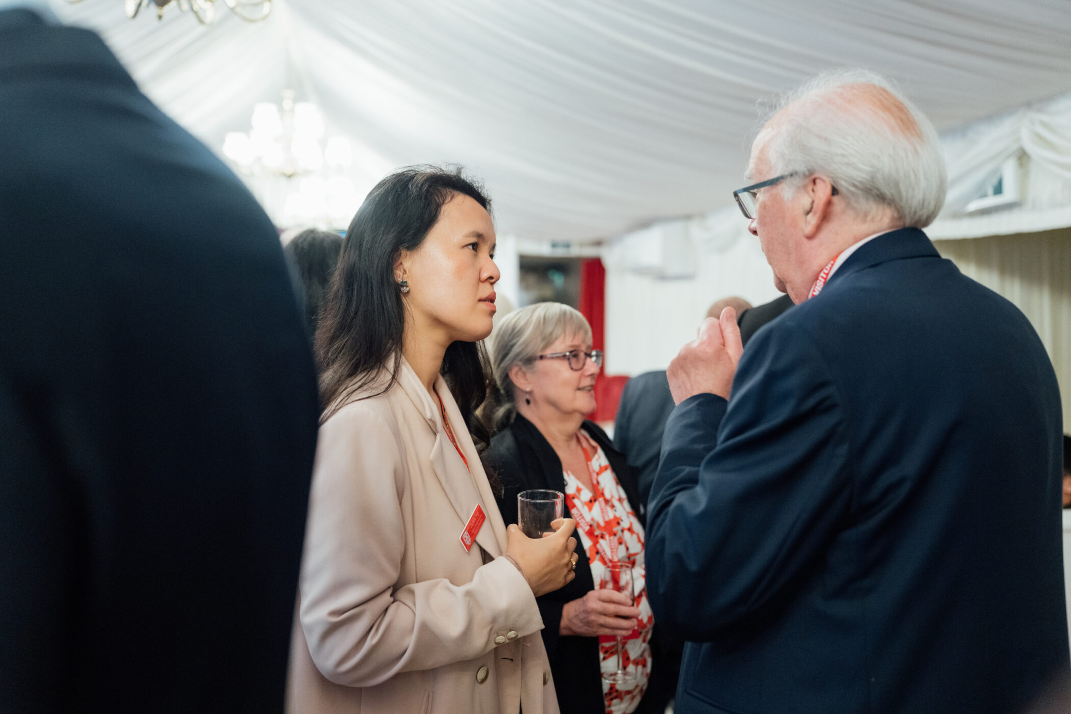Regular Giving and Alumni Relations Executive Jackie Yip with Foundation Fellow Kevin Scollan