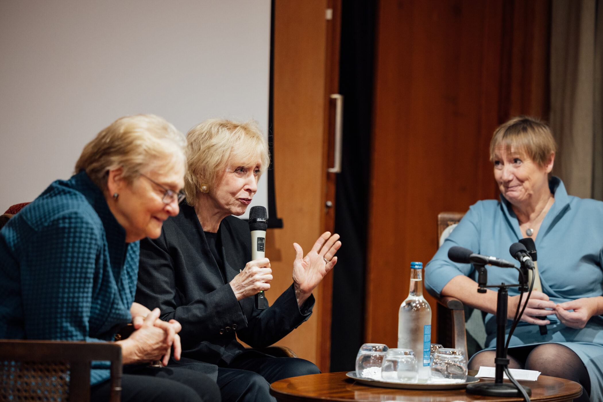 Taking questions from the audience