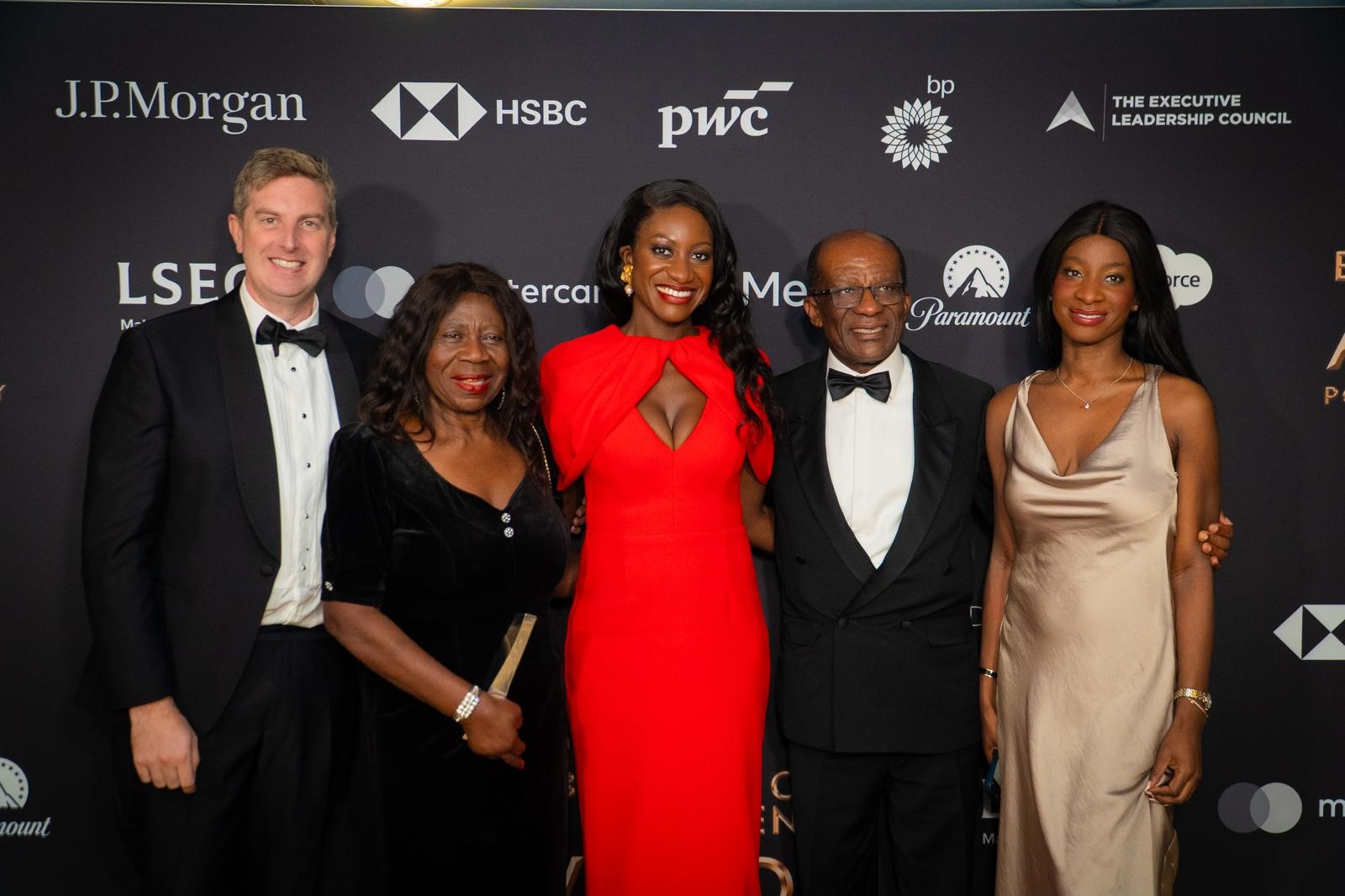 Afua and her family on the Powerlist red carpet