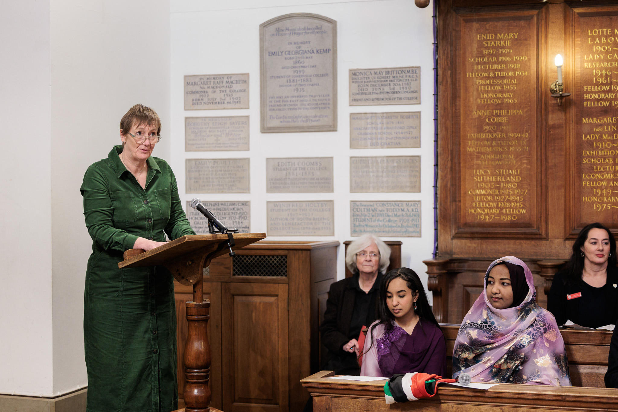 Principal Catherine Royle addresses the audience