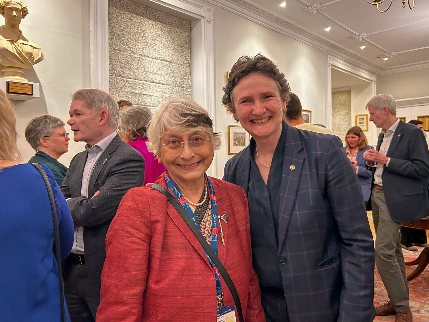 Professor Lahiri with Vice Chancellor Irene Tracey
