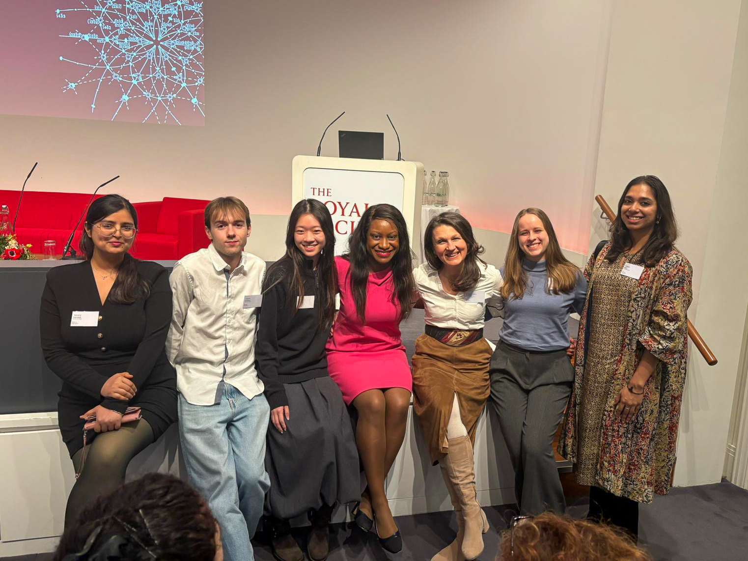 Afua meeting current Somerville students following her keynote