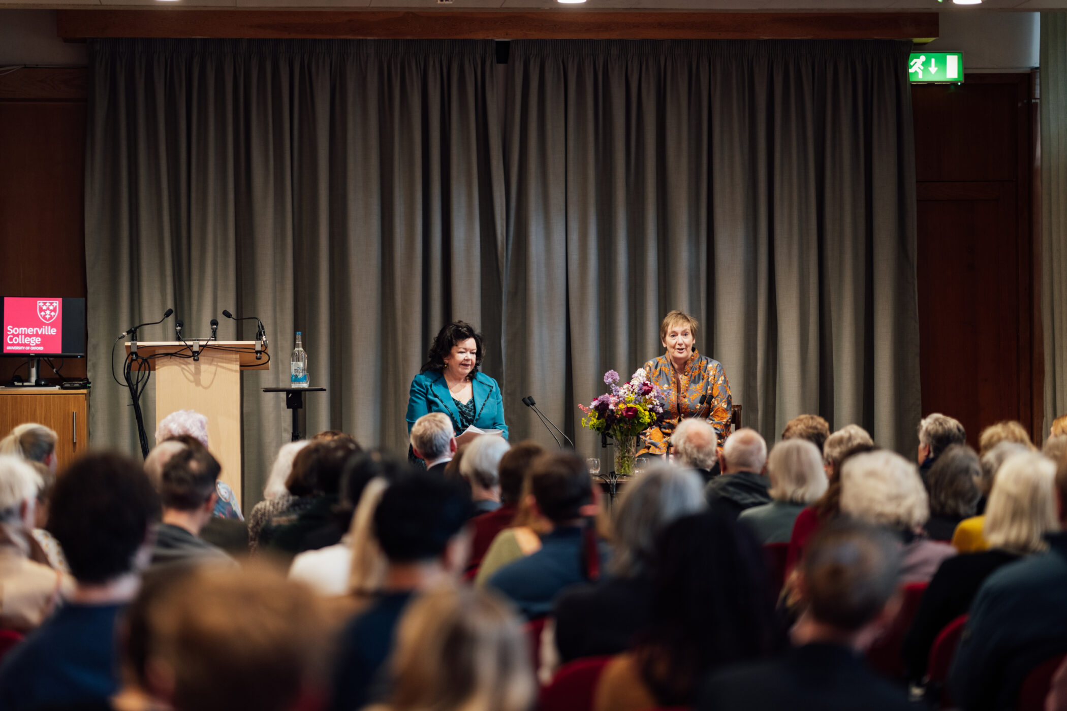 Somerville College Principal Catherine Royle introduces Dame Karen Pierce
