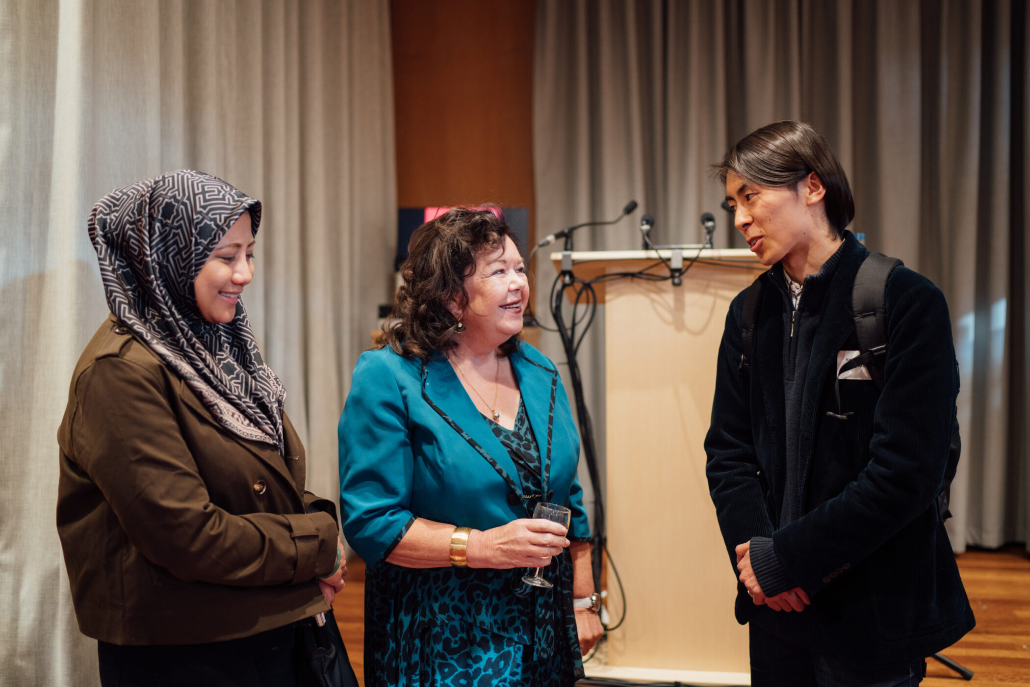 Dame Karen meets current students
