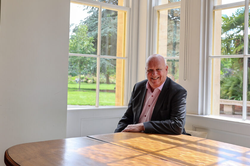 Andrew Parker in the refurbished Mary Somerville Room, formerly the JCR bar, at Somerville College, June 2026